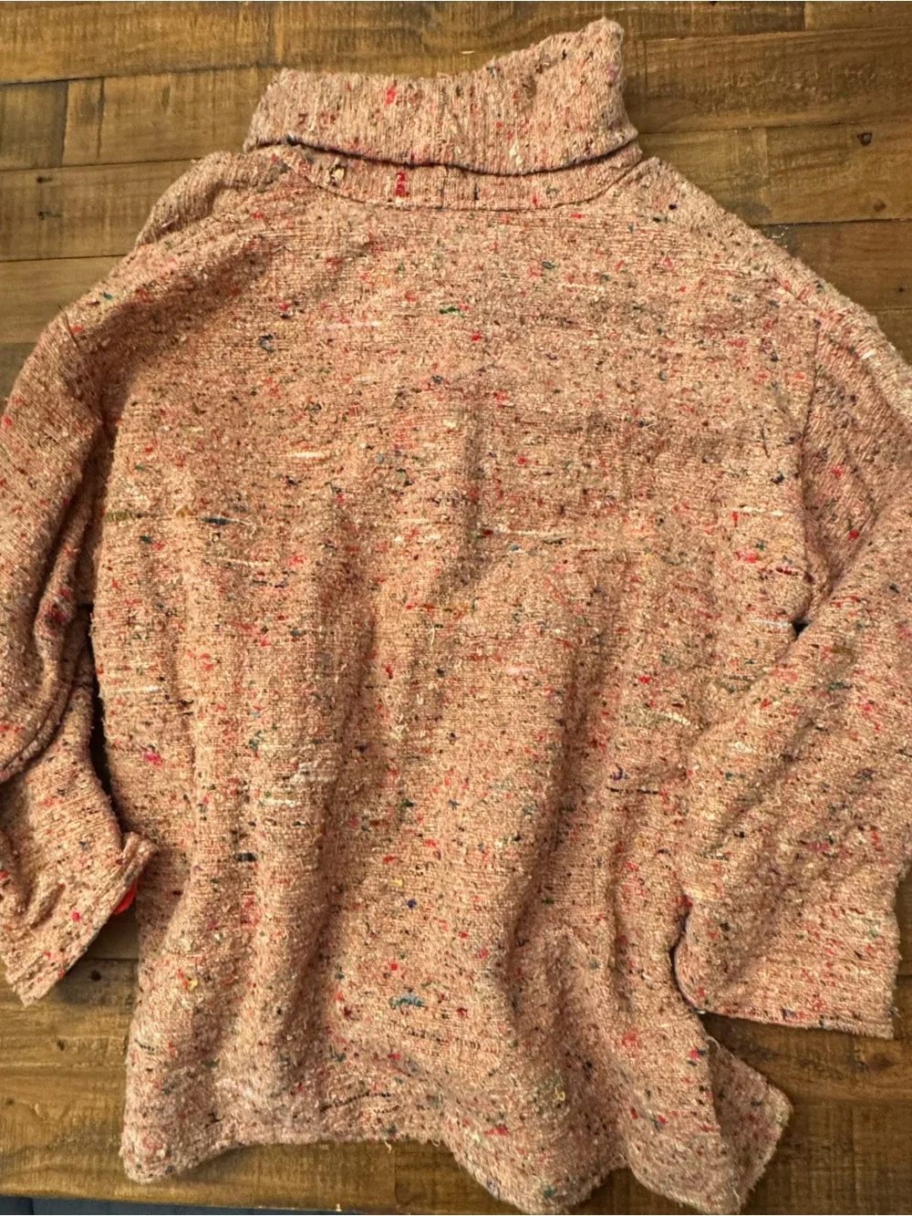 PAUL M ROPP Turtleneck Sweater in Peach Speckle